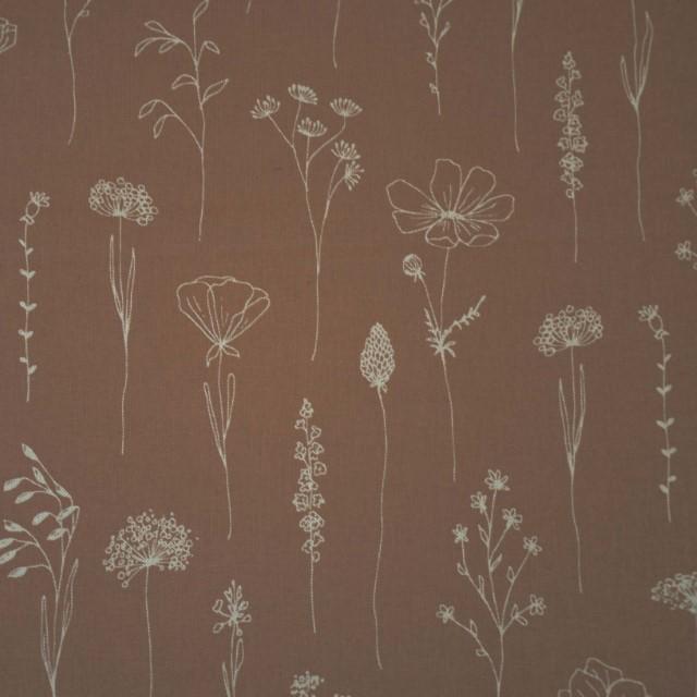 Stoff Canvas Fragile natur/altrosa