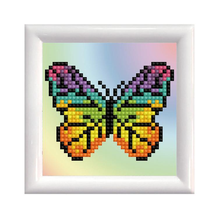Diamond Dotz Rainbow Butterfly mit Rahmen