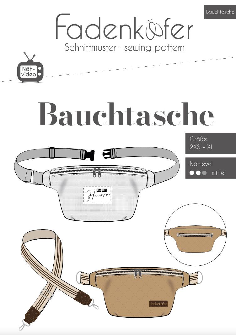 Fadenkäfer Papierschnittmuster Bauchtasche