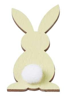 Holz-Hasen m. Klebepunkt grün 3 Stück