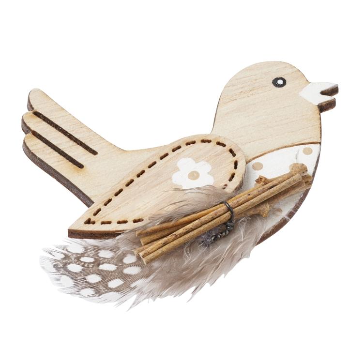 Holz-Sticker Vogel ca.5cm