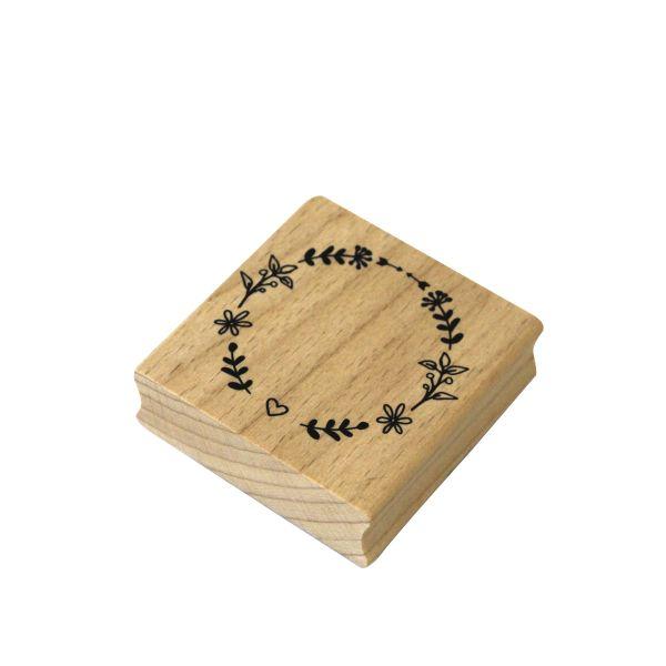 Holzstempel Blumenkranz, Buche