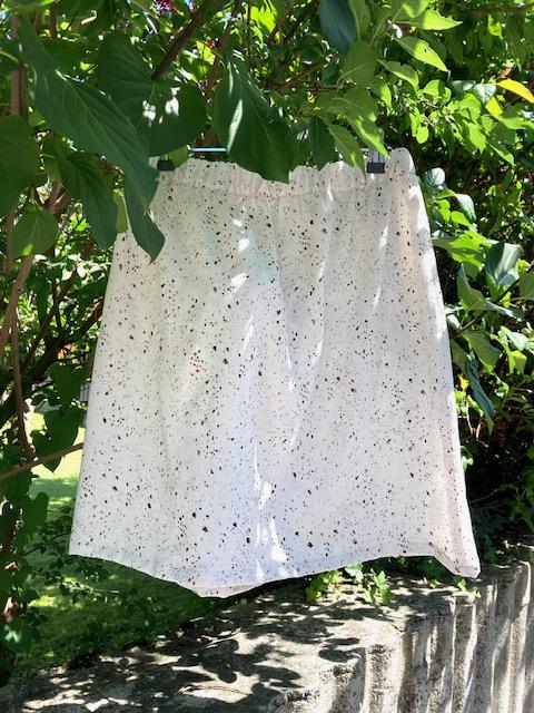 Jupe Viskose/Leinen beige/gold Gr. S