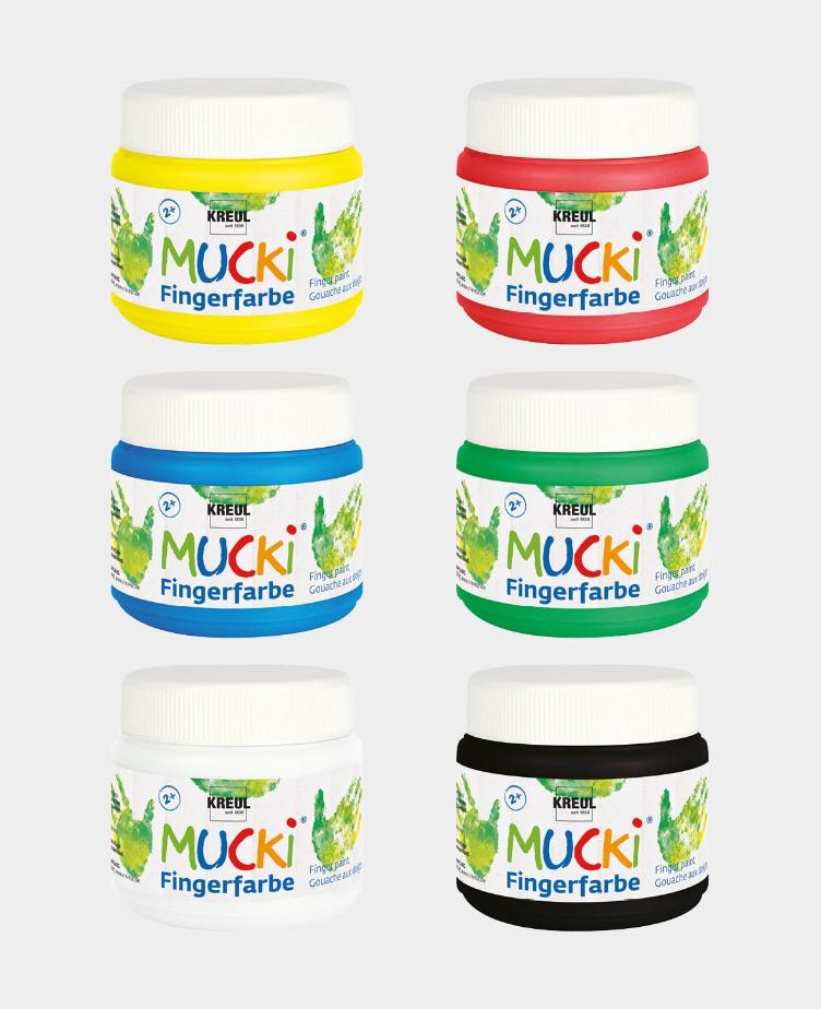 Mucki fingerfarben 150ml, 6er Set