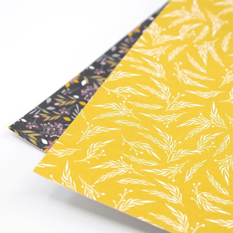 Kreativepapier Selbstklebend Floral Winter - 0