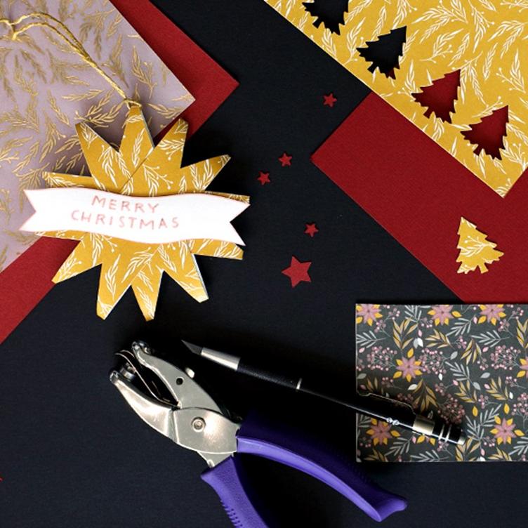 Kreativepapier Selbstklebend Floral Winter - 2