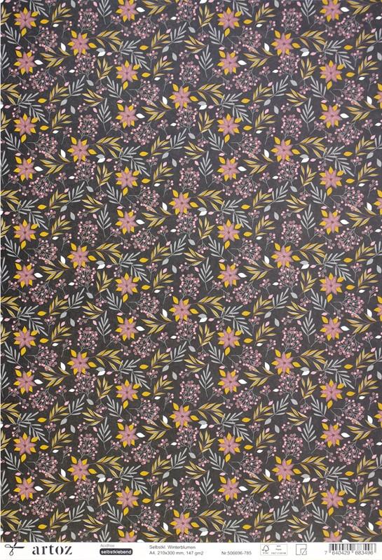 Kreativepapier Selbstklebend Winterblumen