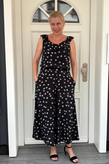 Stoff Viskose Dark Point - 0