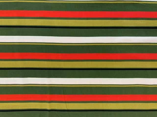 Stoff Viskose Tarik gestreift grün