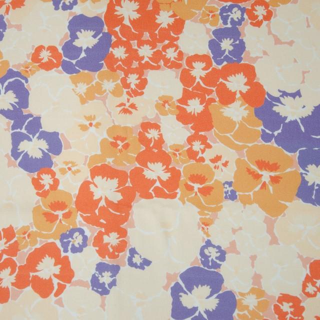 Stoff Viskose, Xenia retro-Flowers
