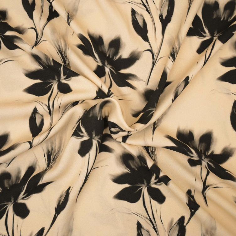 Stoff Viskose Desert Flower beige - 0