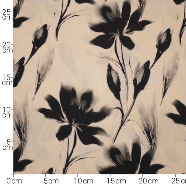 Stoff Viskose Desert Flower beige - 1