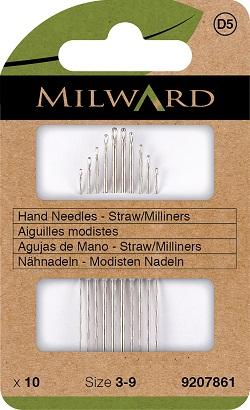 MILWARD GREEN MODISTEN NADELN, SORTIERT NR. 3-9