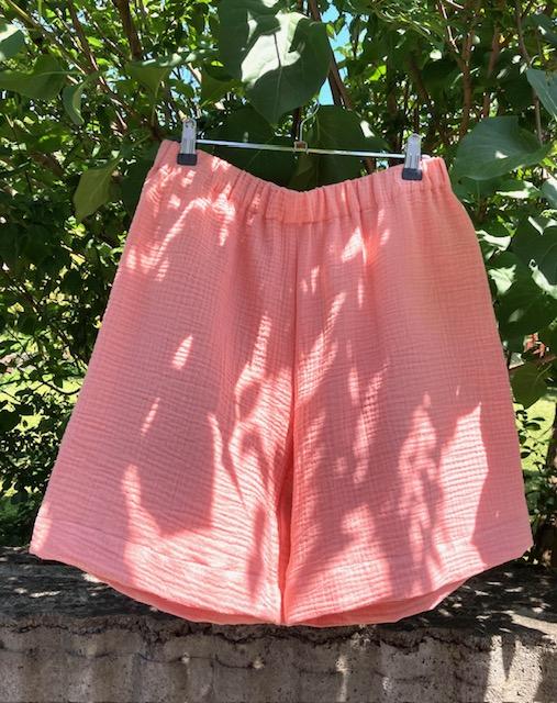 Musselin Shorts Lachs Grösse S