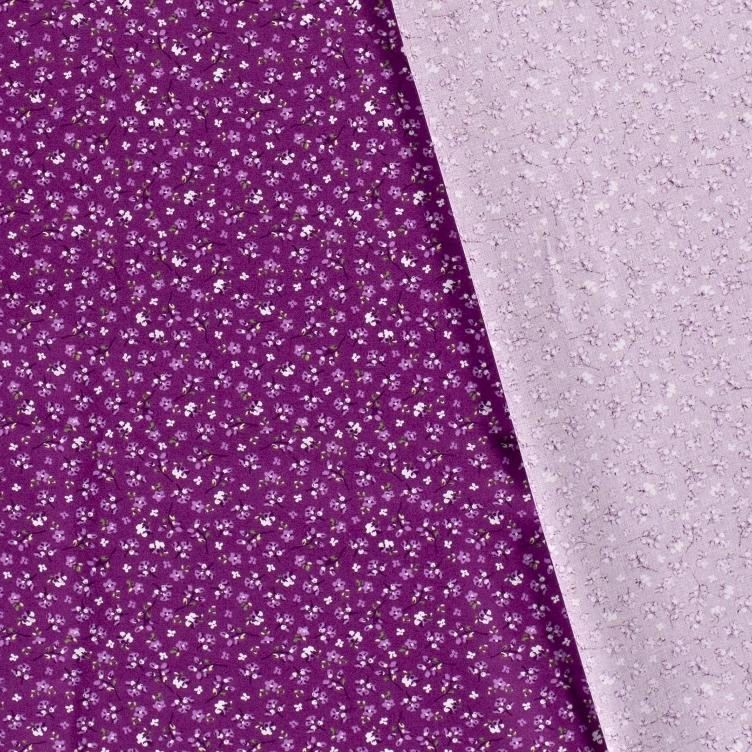 Stoff Baumwolle Blumen, violett