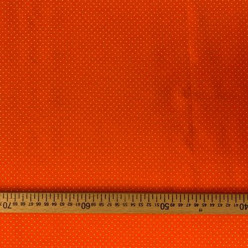 Stoff Baumwolle Popeline Punkte, orange - 0