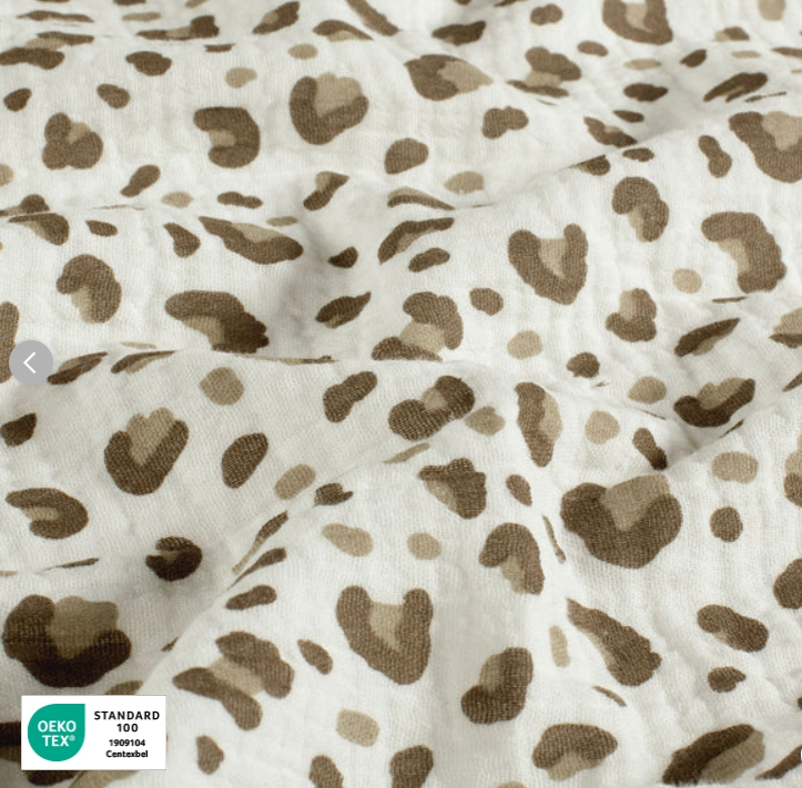Stoff Musselin Leo Print