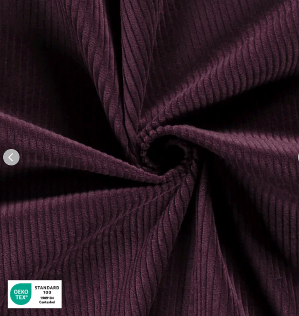 Stoff Cord Baumwolle Bordeaux