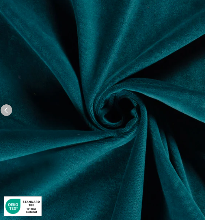 Stoff Nicki Plüsch uni petrol