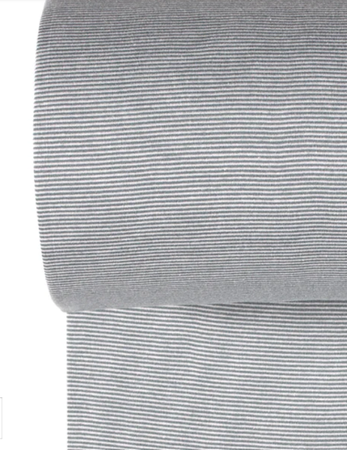 Stoff Bündchen Streifen blau