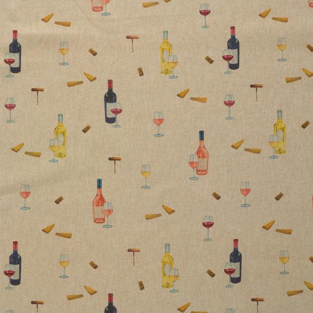 Stoff Canvas Weinprobe Natur - 0