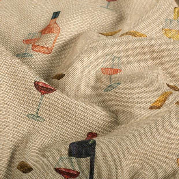 Stoff Canvas Weinprobe Natur