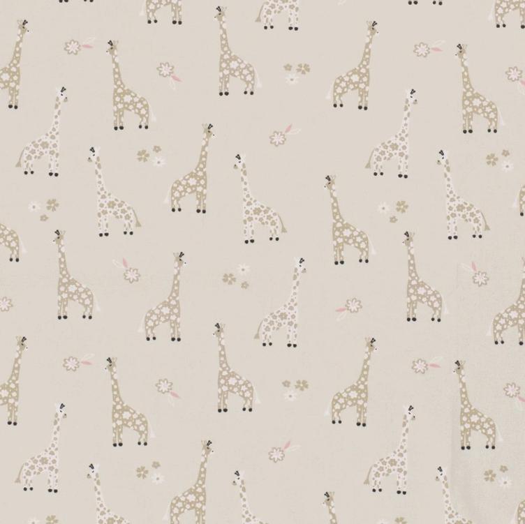 Stoff Baumwolle Giraffe beige