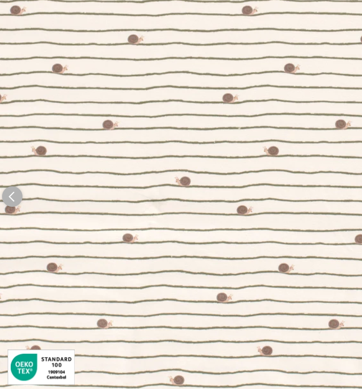 Stoff Jersey Schnecken ecru