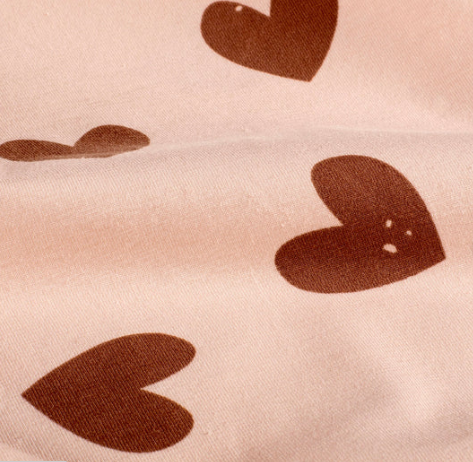Stoff Jersey Herzen blush