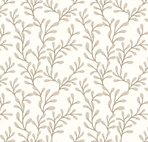 Stoff Baumwolle Ranken grau