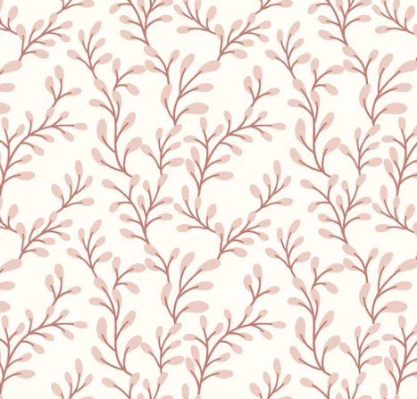 Stoff Baumwolle Ranken rosa