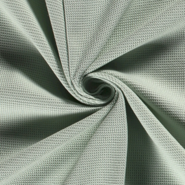 Stoff Baumwolle Waffel Piqué mint