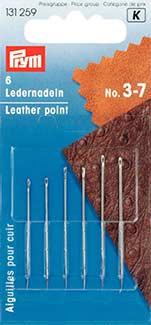 PRYM LEDERNADELN NR. 3-7 SILBERFARBIG, KARTE A 6 STK.