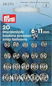 PRYM ANNÄH-DRUCKKNÖPFE SORTIERT 6-11MM