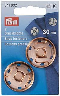 PRYM ANNÄH-DRUCKKNÖPFE 30MM