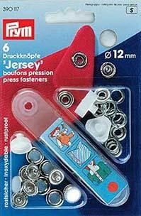 PRYM NÄHFREI DRUCKKNÖPFE JERSEY PERLKAPPE PERLMUTTFARBIG