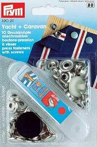 PRYM NÄHFREI DRUCKKNÖPFE YACHT & CAMPING 15MM SILBERFARBIG - 0