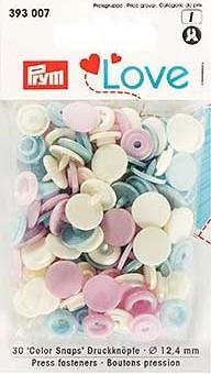 PRYM LOVE DRUCKKNOPF SET COLOR SNAPS RUND 12.4MM