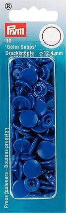 PRYM DRUCKKNOPF COLOR SNAPS RUND 12.4MM KÖNIGSBLAU, BLISTER A 30 STK.