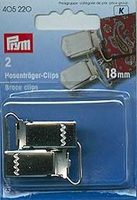 PRYM HOSENTRÄGER-CLIPS 18MM SILBERFARBIG