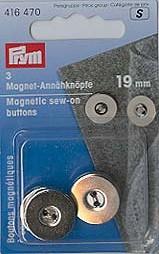 PRYM MAGNET-ANNÄHKNÖPFE 19MM SILBERFARBIG