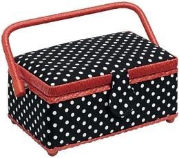 Prym Nähkorb Polka Dots weiss/schwarz - 0