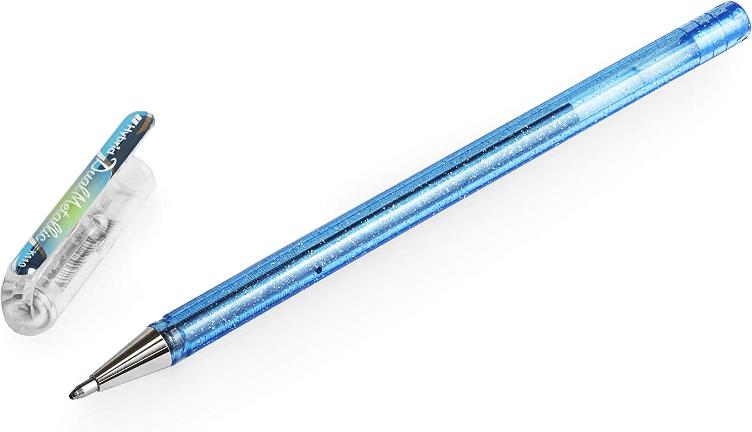 Pentel Liquid Gel Roller Pen, Blue Grey+Metallic Blue - 0