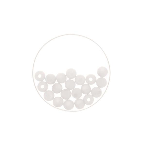 Perle 6mm Polaris matt 20 Stück weiss