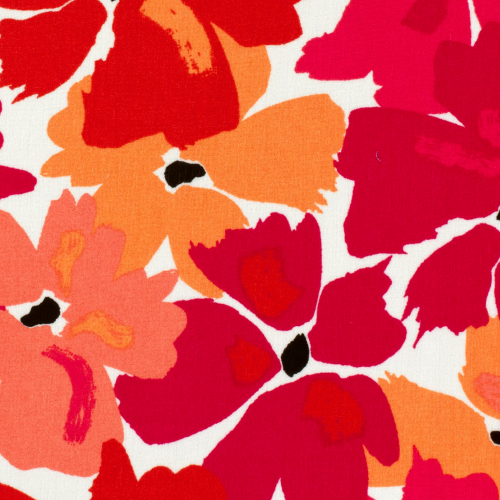 Stoff Viskose Crêpe Floral