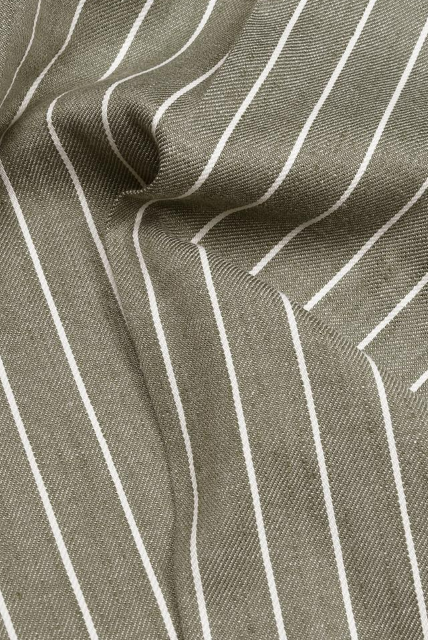 Stoff Polyester Streifen, Salbei