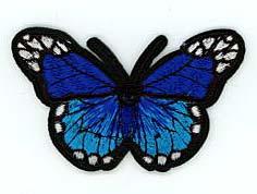 SCHMETTERLING BESTICKT BLAU