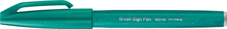 Faserschreiber mit pinselähnlicher Spitze, Türkisgrün