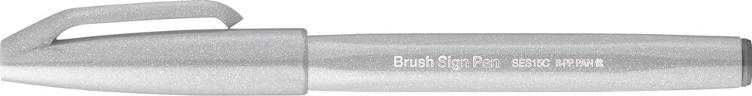 Faserschreiber mit pinselähnlicher Spitze, dunkelgrau