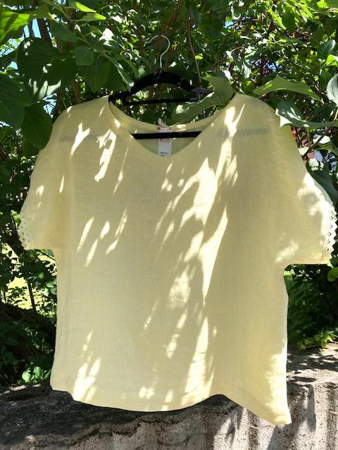 Shirt Leinen, gelb Unisize